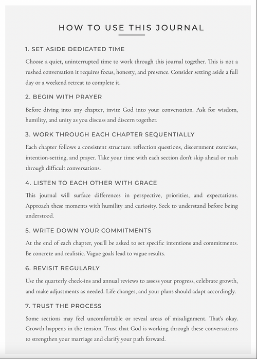 Annual Journal for Couples Walking in Faith - 2026 Edition